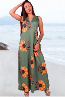Дамска рокля слънчогледи